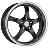 DOTZ Daytona dark, Black/polished lip, 7x17, 4x100, 38, hlin�kov� disky