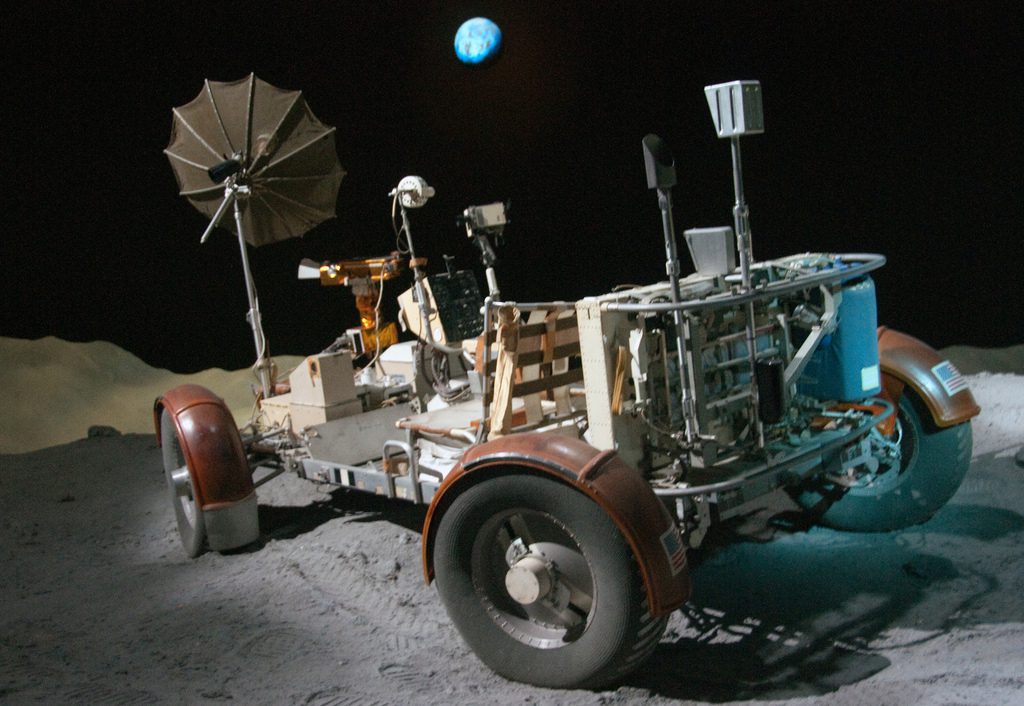 Lunární rover ve vesmírném centru v Houstonu