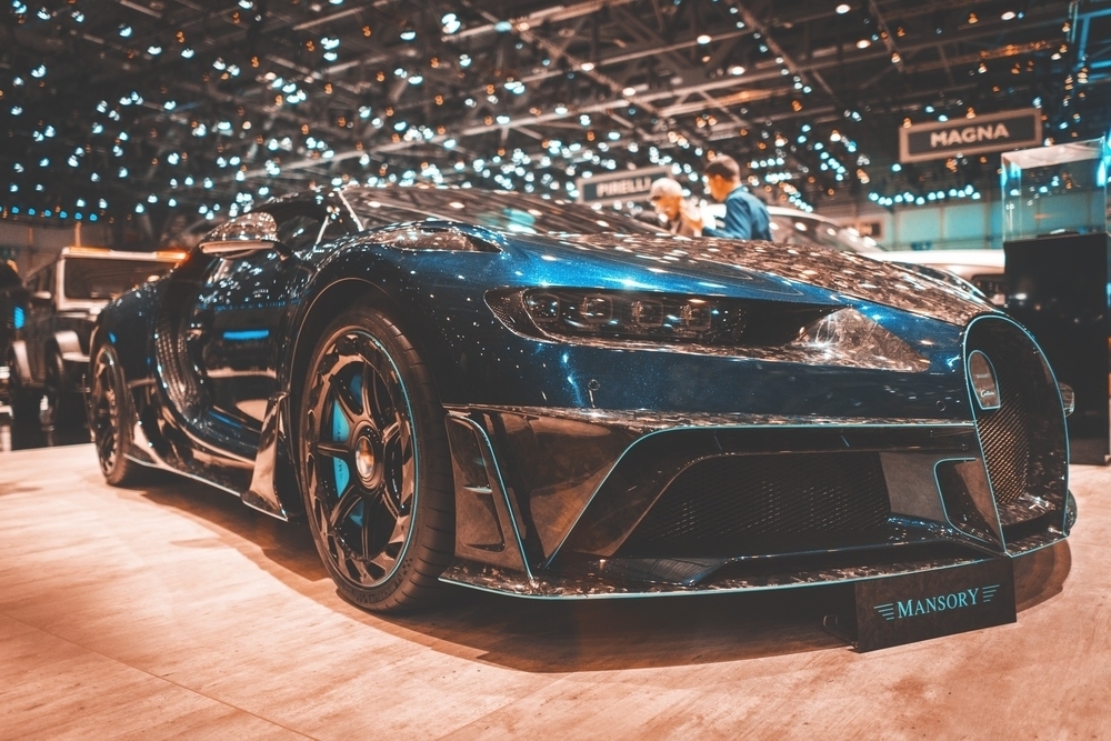 Modré Bugatti Veyron