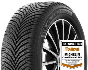 Vítěz testu AutoBild 2023 Michelin Crossclimate 2