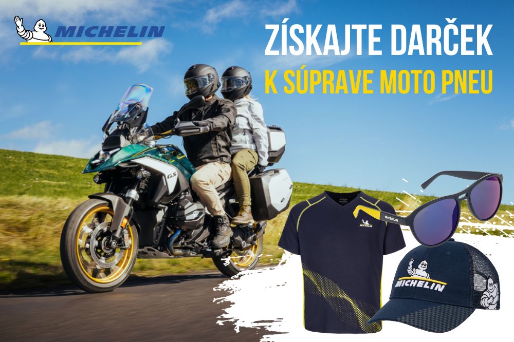 Tričko, slnečn&eacute; okuliare a čiapka Michelin zadarmo k n&aacute;kupu moto pneumat&iacute;k