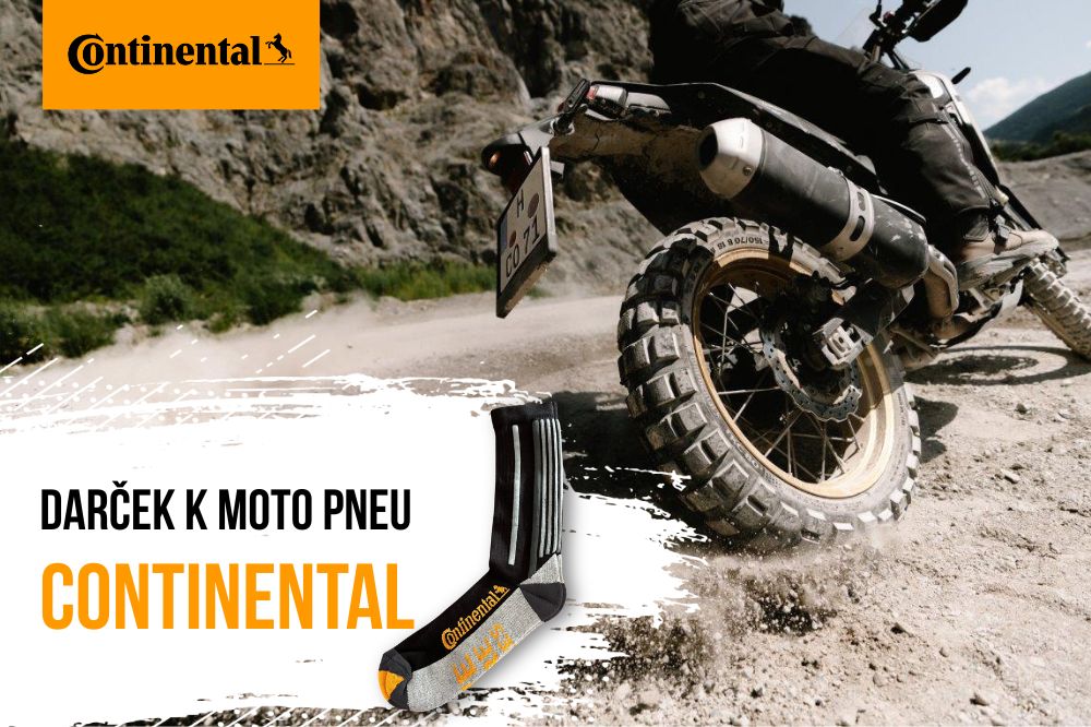 Ponožky Continental jako d&aacute;rek k moto pneumatik&aacute;m