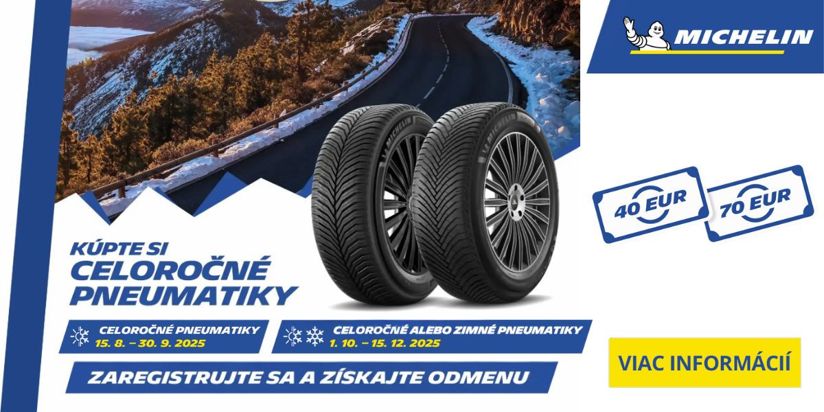 Odmena za nákup celoročných pneumatík Michelin