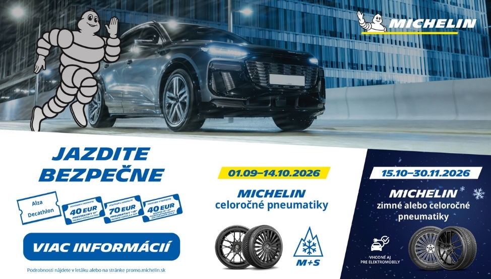 Promo akcia Michelin 2026 s odmenami za nákup zimných a celoročných pneumatík