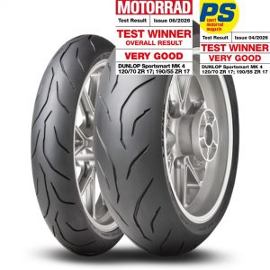 Hypešportové moto pneumatiky Dunlop SportSmart Mk 4 sú víťazom testu