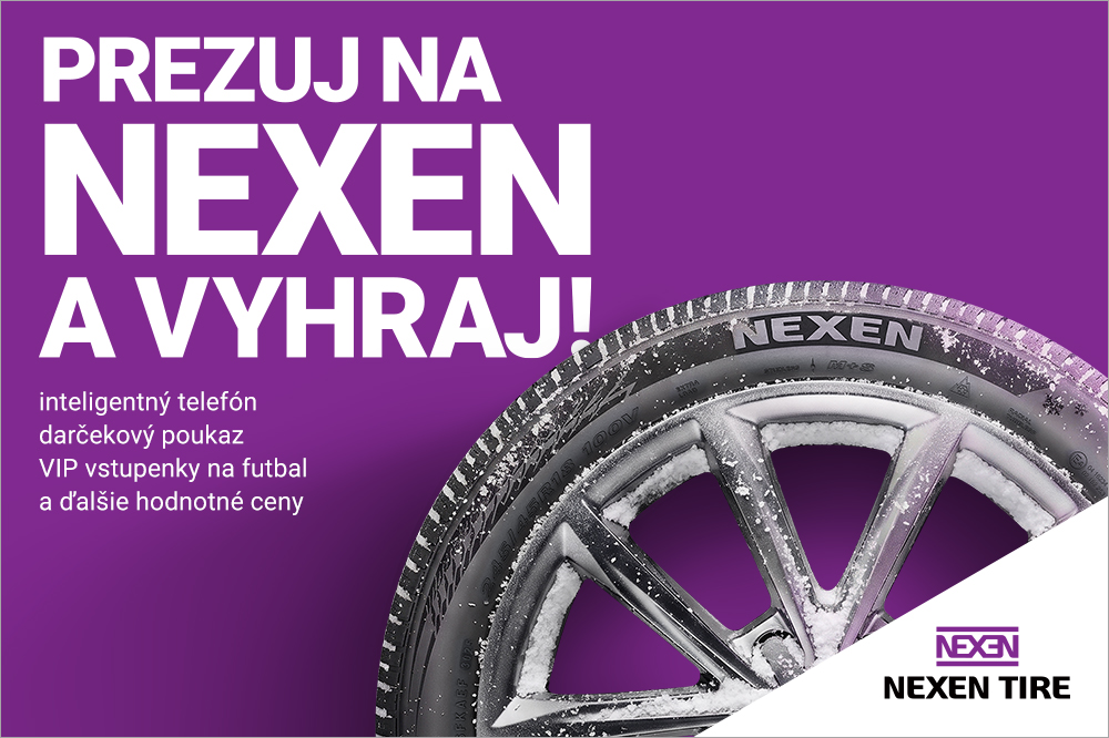 Infografika k s&uacute;ťaži s Nexen Tire o nov&eacute; pneumatiky alebo VIP vstupenky na z&aacute;pas Slavia Praha